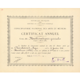 Conservatoire national des Arts et Métiers - Certificat annuel.