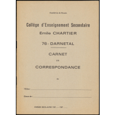 Carnet de correspondance.
