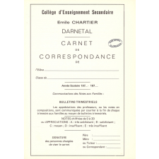 Carnet de correspondance.
