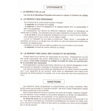 Carnet de correspondance. Collège Jacques-Yves Cousteau. Caudebec-les-Elbeuf. Année Scolaire 1999-2000.