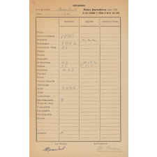 Carnet de correspondance. 