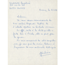 Billet d'excuse.
