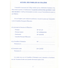 Carnet de correspondance. Collège Jacques-Yves Cousteau. Caudebec-lès-Elbeuf. 