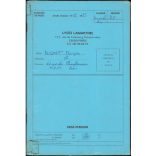 Carnet de correspondance d'élève de terminale. 