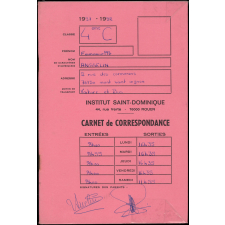 Carnet de correspondance. 