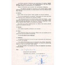 Carnet de correspondance. 