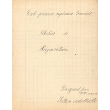 Cahier de préparation
