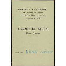 Carnet de notes - Classes primaires