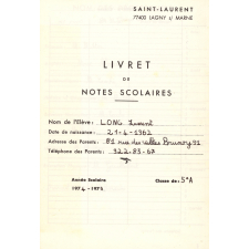 Livret de Notes scolaires