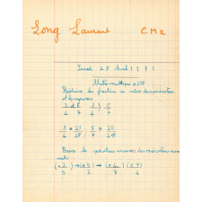 Cahier du jour