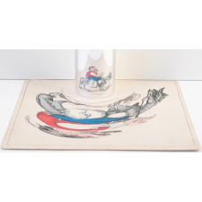 Planche d'anamorphose : Homme sur un âne