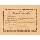 Brevet d'enseignement primaire supérieur. 