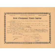 Brevet d'enseignement primaire supérieur. 