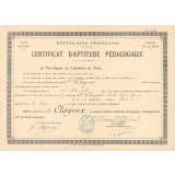 Certificat d'aptitude pédagogique. 