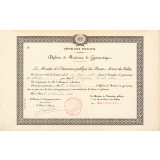 Diplôme de Maîtresse de Gymnastique. 