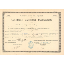 Certificat d'aptitude pédagogique. 