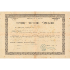 Certificat d'aptitude pédagogique. 
