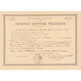 Certificat d'aptitude pédagogique. 