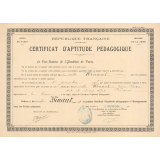 Certificat d'aptitude pédagogique. 