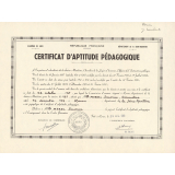Certificat d'aptitude pédagogique. 