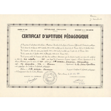 Certificat d'aptitude pédagogique. 
