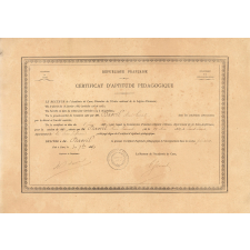 Certificat d'aptitude pédagogique. 