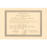 Nomination au titre d'Officier de l'Instruction publique. 