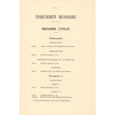 Distribution solennelle des Prix, présidée par M. le Chanoine Lefebvre, Vicaire général. Institution Saint-Louis. Le Mans. Enseignement secondaire.