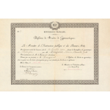 Diplôme de Maître de Gymnastique. 