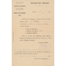 Certificat d'aptitude pédagogique délivré à Jean-Baptiste Amade. 