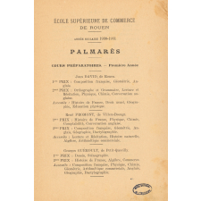 Proclamation des résultats de fin d'année - Palmarès - École Supérieure de Commerce de Rouen.