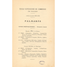 Proclamation des résultats de fin d'année - Palmarès - École Supérieure de Commerce de Rouen.