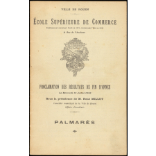 Proclamation des résultats de fin d'année - Palmarès - École Supérieure de Commerce de Rouen.