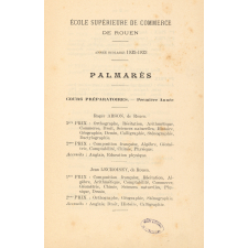 Proclamation des résultats de fin d'année - Palmarès - École Supérieure de Commerce de Rouen.
