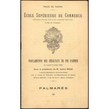 Proclamation des résultats de fin d'année - Palmarès - École Supérieure de Commerce de Rouen.