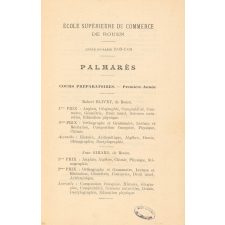 Proclamation des résultats de fin d'année - Palmarès - École Supérieure de Commerce de Rouen.