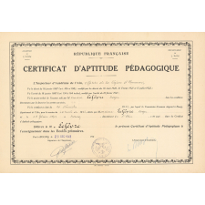 Certificat d'aptitude pédagogique. 