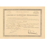 Certificat d'aptitude pédagogique. 