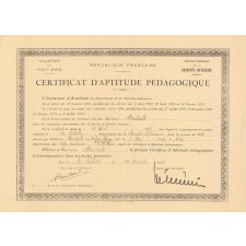 Certificat d'aptitude pédagogique. 