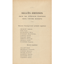 Ecole Primaire Supérieure de Jeunes Filles. Distribution solennelle des prix. Ecole Primaire Supérieure de Jeunes Filles. Faite au Théâtre Municipal le Jeudi 29 Juillet 1920.