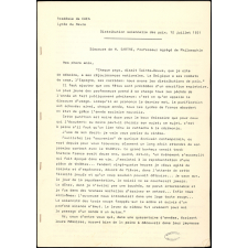Distribution solennelle des prix. 12 juillet 1931. Discours de M. Sartre, Professeur Agrégé de Philosophie. Eloge de la Musique. Académie de Caen. Lycée du Havre.