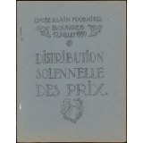 Lycée Alain Fournier Bourges 12 juillet 1950 - Distribution solennelle des prix. 