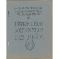 Lycée Alain Fournier Bourges 12 juillet 1950 - Distribution solennelle des prix.