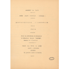 Lycée Alain Fournier Bourges 12 juillet 1950 - Distribution solennelle des prix. 
