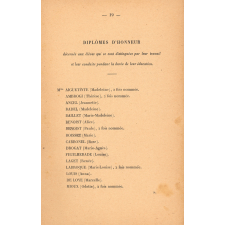 Distribution des prix. 22 juillet 1911. Légion d'Honneur. Maisons d'Education. Saint-Denis.