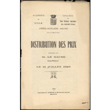 Collège et Ecole Primaire Supérieure de Saint-Pol - Année scolaire 1922-1923 - Distribution des prix le 13 juillet 1923.