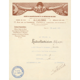 Diplôme de Radioélectricien (Chef de poste).Ecole centrale de TSF et société de radiotélégraphie et de préparation militaire. 