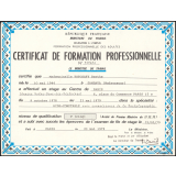 Certificat de formation professionnelle. 