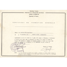 Certificat de formation générale.