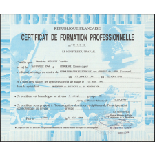 Certificat de formation professionnelle. 